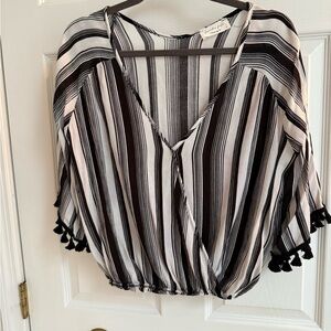 Black and White Striped Top- S by Lavender Field- S